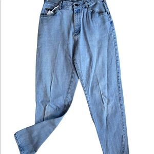 vintage rider high rise light wash jeans